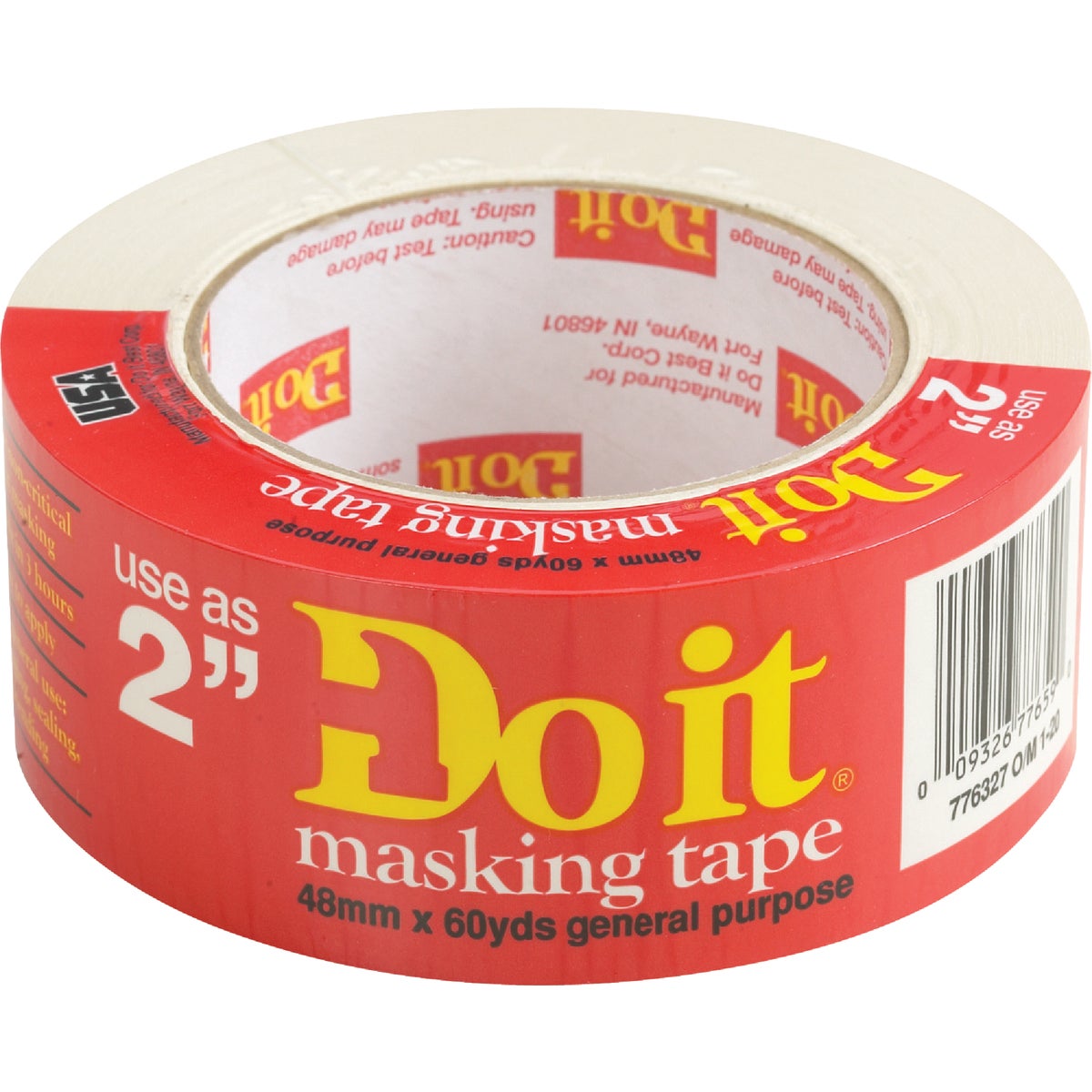 Do it Best 1.88 In. x 60 Yd. General-Purpose Masking Tape 776327