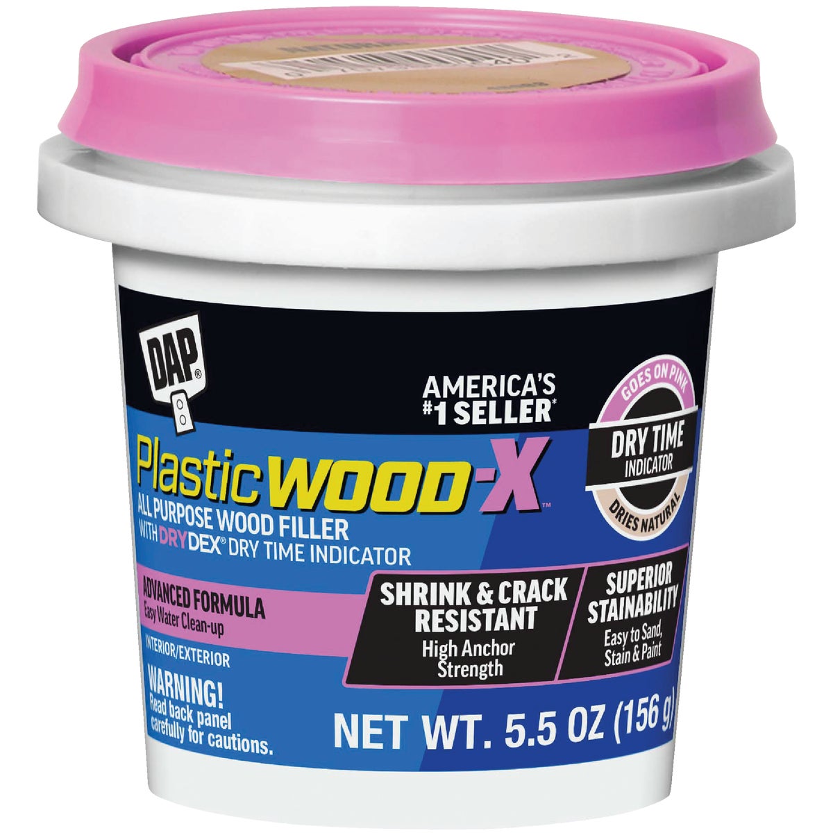 Dap Plastic Wood-X 5.5 Oz. All Purpose Wood Filler with DryDex Dry Time Indicator 778080
