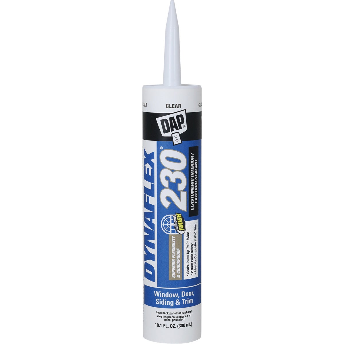 DAP DYNAFLEX 230 10.1 Oz. 100% Waterproof Window, Door, Siding & Trim Elastomeric Sealant, Clear 778419
