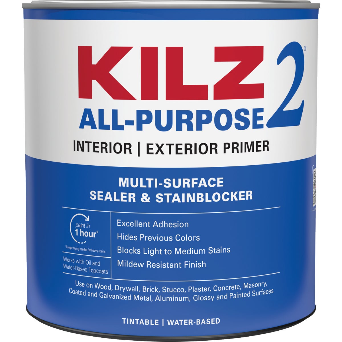 KILZ 2 Latex Interior/Exterior Sealer Stain Blocking Primer 780758