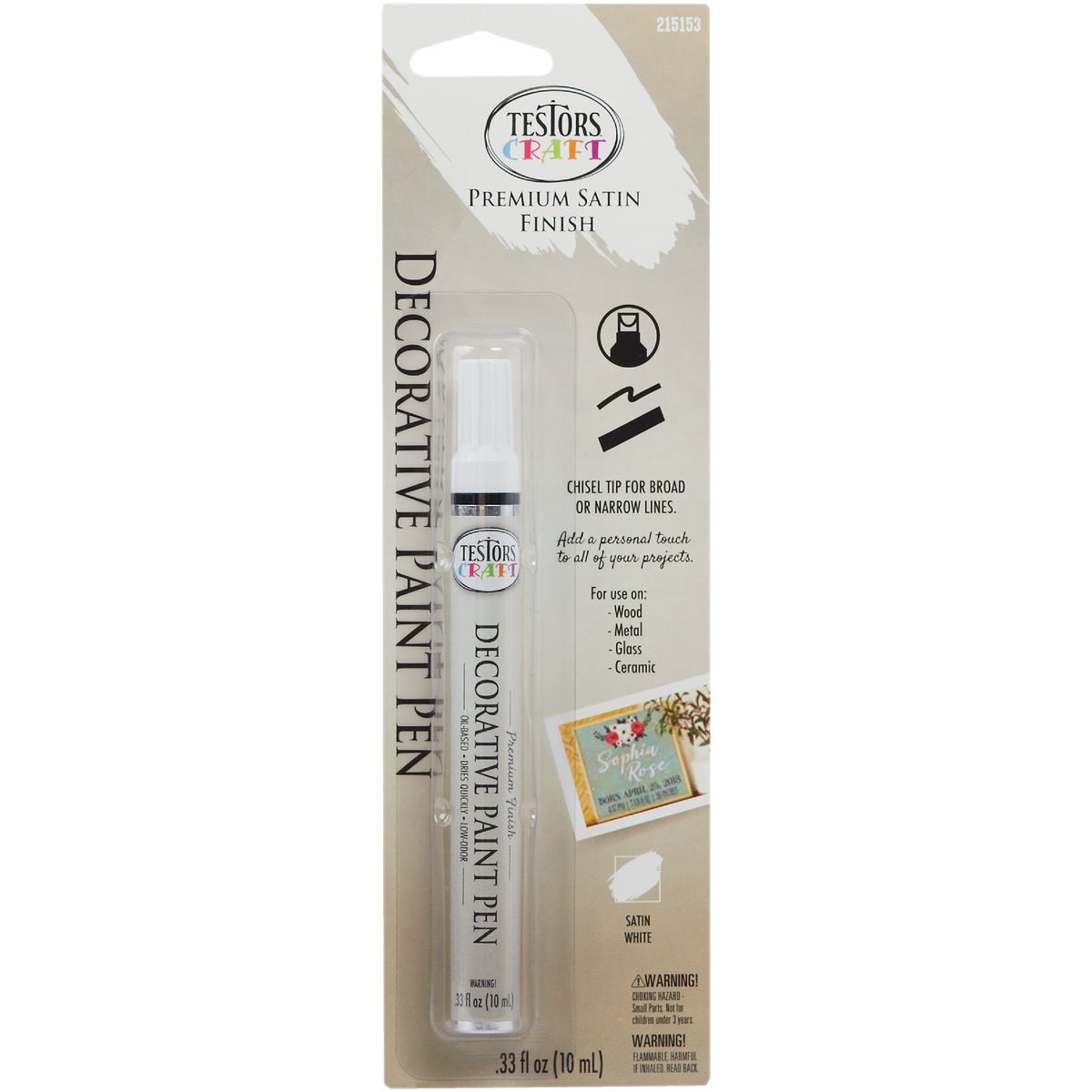 WHITE TESTORS PAINT PEN