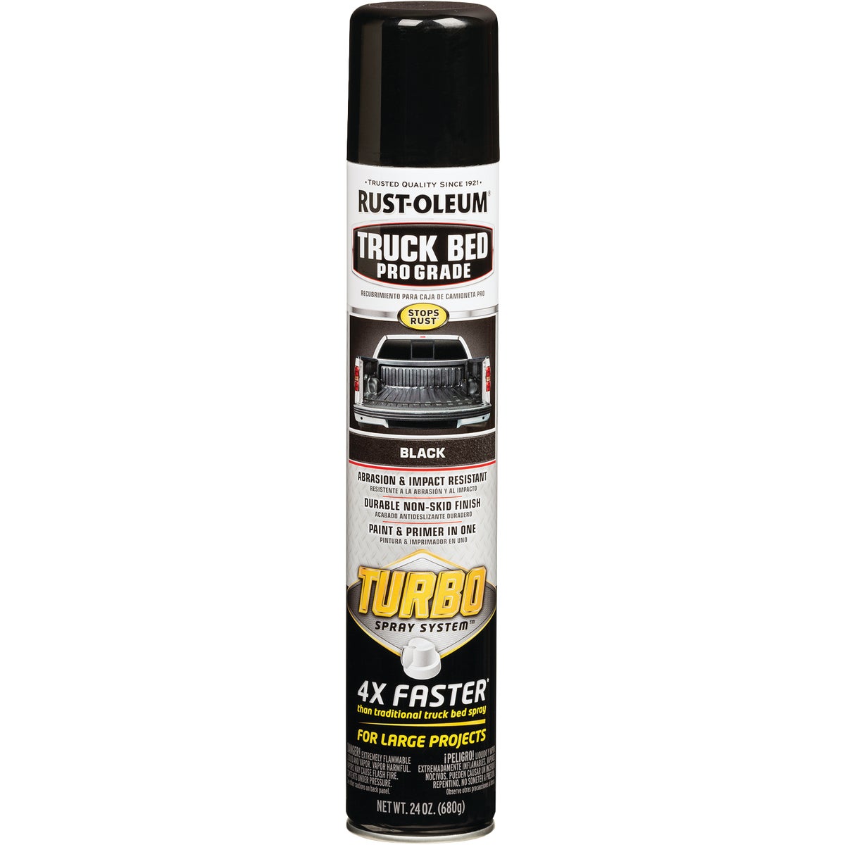 Rust-Oleum Pro Grade Turbo 24 Oz. Black Truck Bed Liner Spray 781905