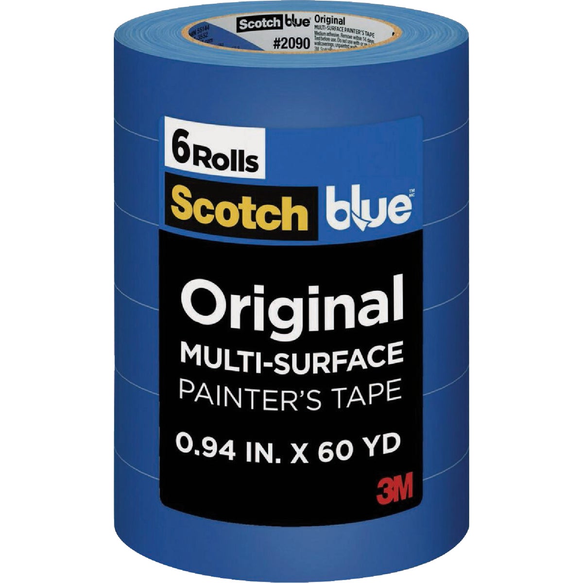 3m Blue Long Mask Tape 1" X 60 Yds (6-roll Pack) Priced Per Roll In Multiples Of 6