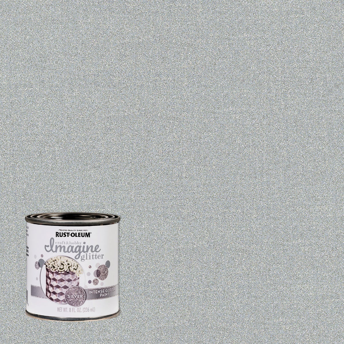 8OZ SLVR GLITTER PAINT