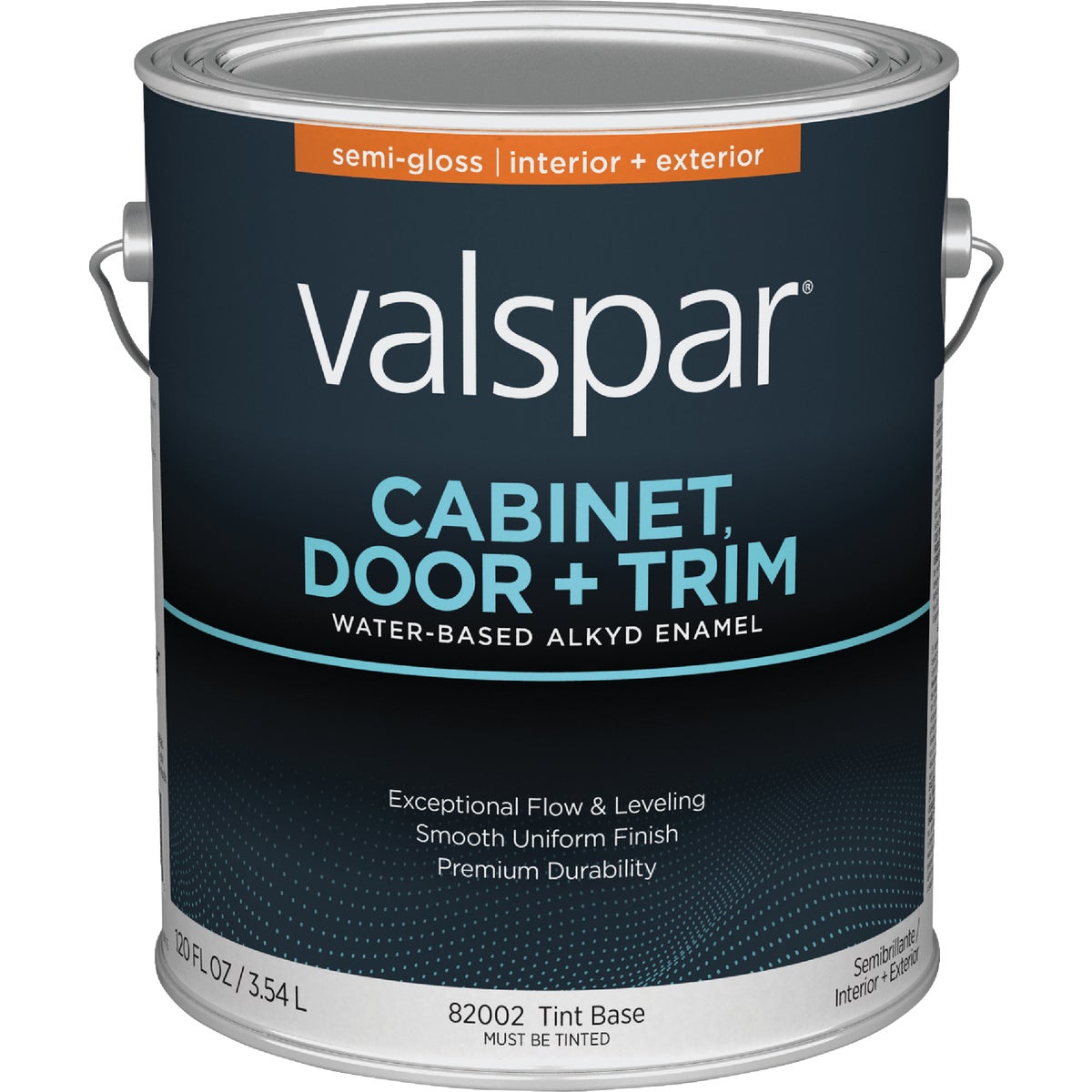Valspar Cabinet, Door & Trim Waterborne Alkyd Semi-Gloss Interior/Exterior Enamel, Tint Base, 1 Gal.
