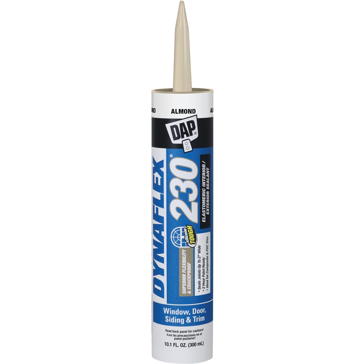 DAP DYNAFLEX 230 10.1 Oz. 100% Waterproof Window, Door, Siding & Trim Elastomeric Sealant, Almond 785059