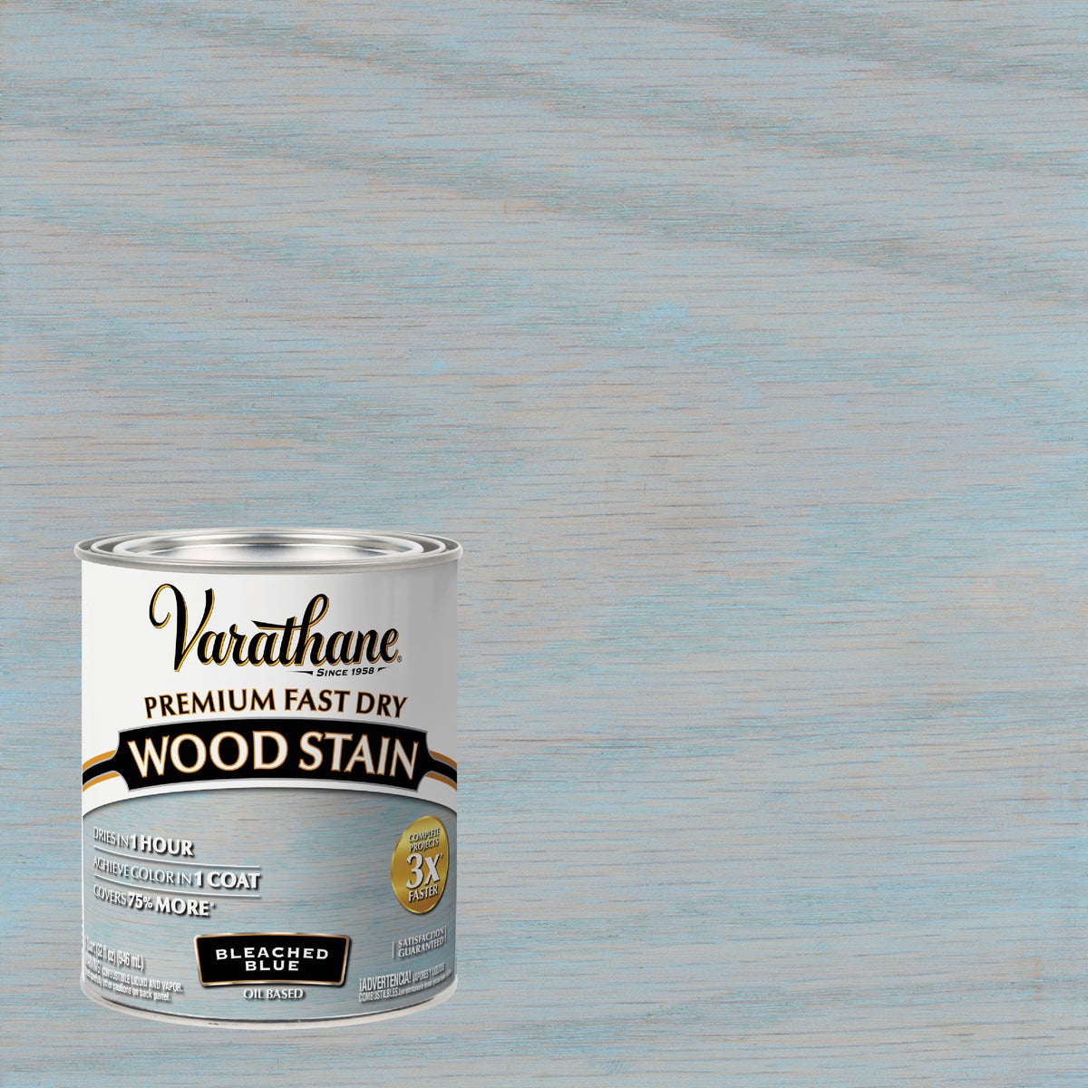 BLEACHED BLUE WOOD STAIN