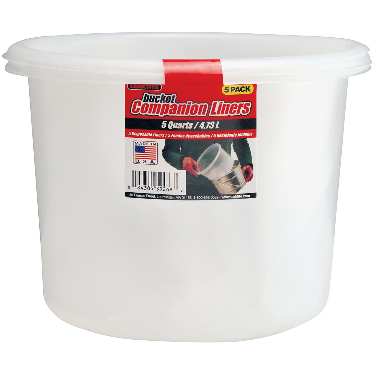 5PK 5QT POLY PAIL LINER