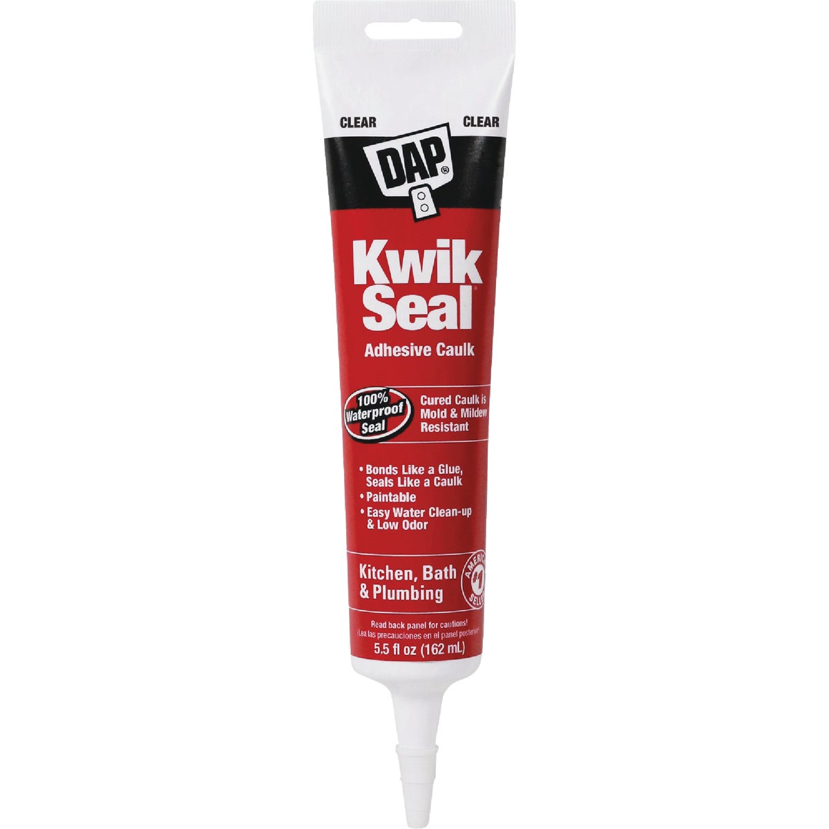 Dap Kwik Seal 5.5 Oz. Clear Kitchen & Bath Adhesive Caulk 790604
