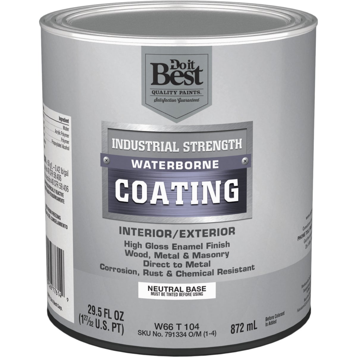 Do it Best 1 Qt. Neutral Base Waterborne Industrial Enamel 791334