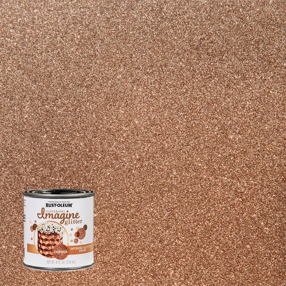 8OZ COPPER GLITTER PAINT