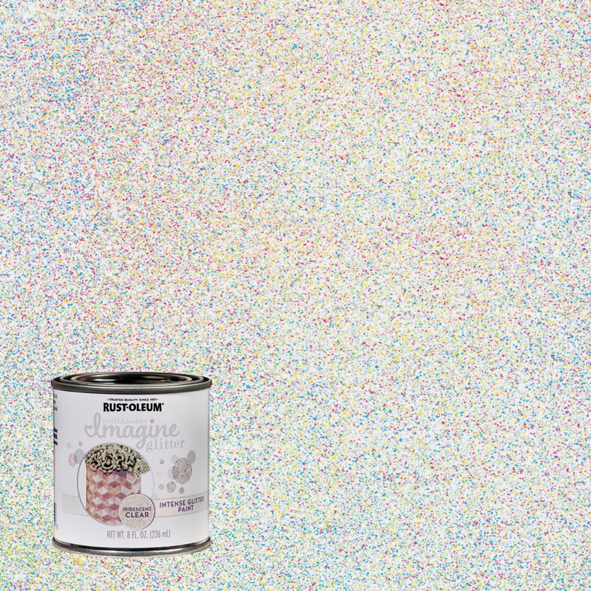 8OZ CLEAR GLITTER PAINT
