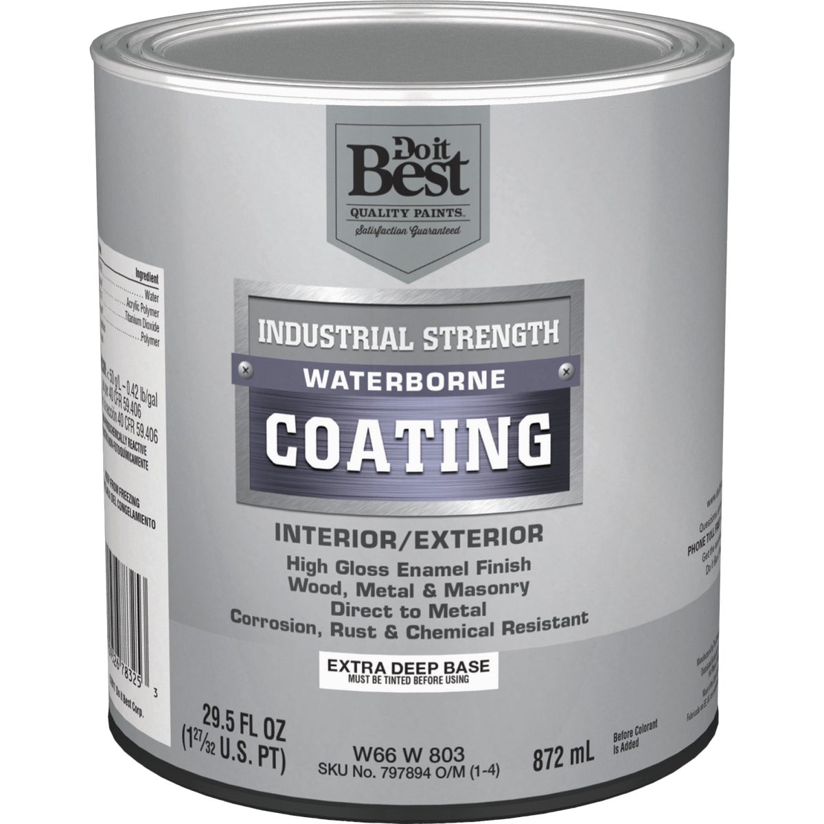 Do it Best 1 Qt. Extra Deep Base Waterborne Industrial Enamel 797894
