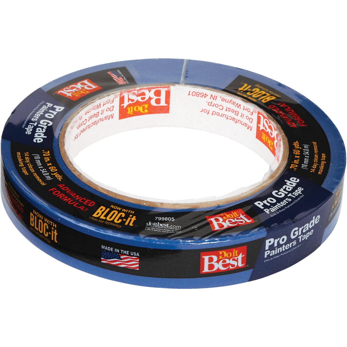 Do it Best Pro Grade 0.70 In. x 60 Yd. Blue Painter's Masking Tape 799805