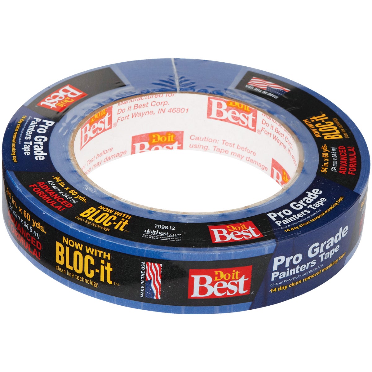 Do it Best Pro Grade 0.94 In. x 60 Yd. Blue Painter's Masking Tape 799812