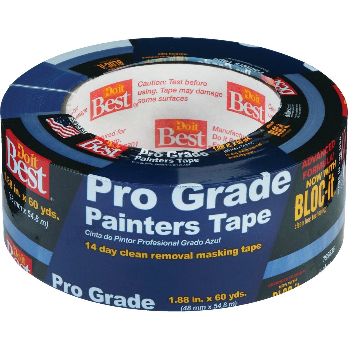 Do it Best Pro Grade 1.88 In. x 60 Yd. Blue Painter's Masking Tape 799836