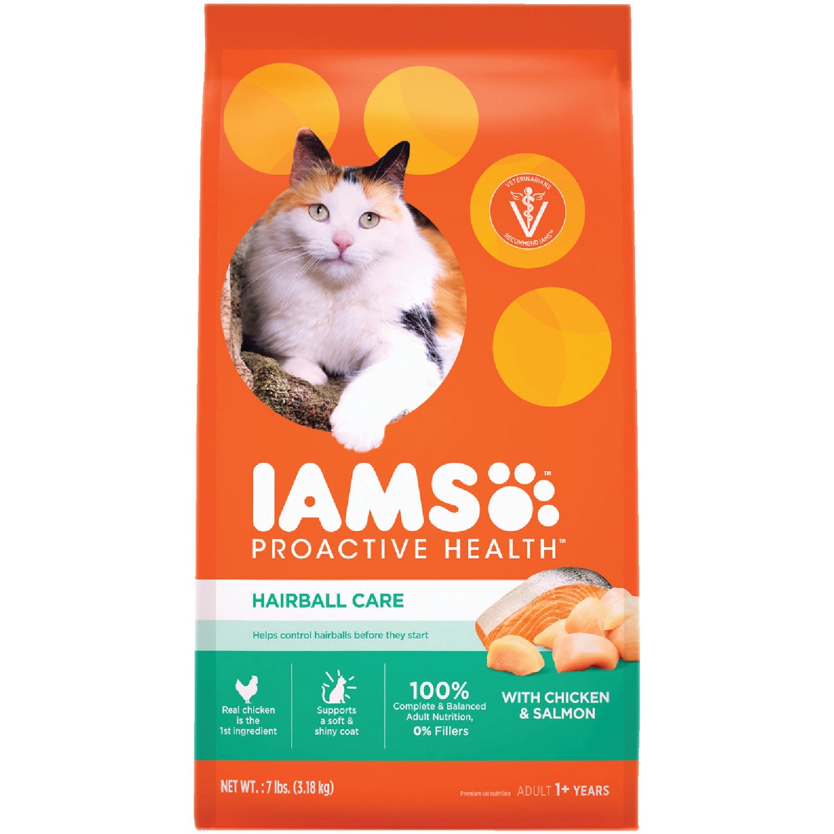 7LB IAMS HAIRBALL FOOD