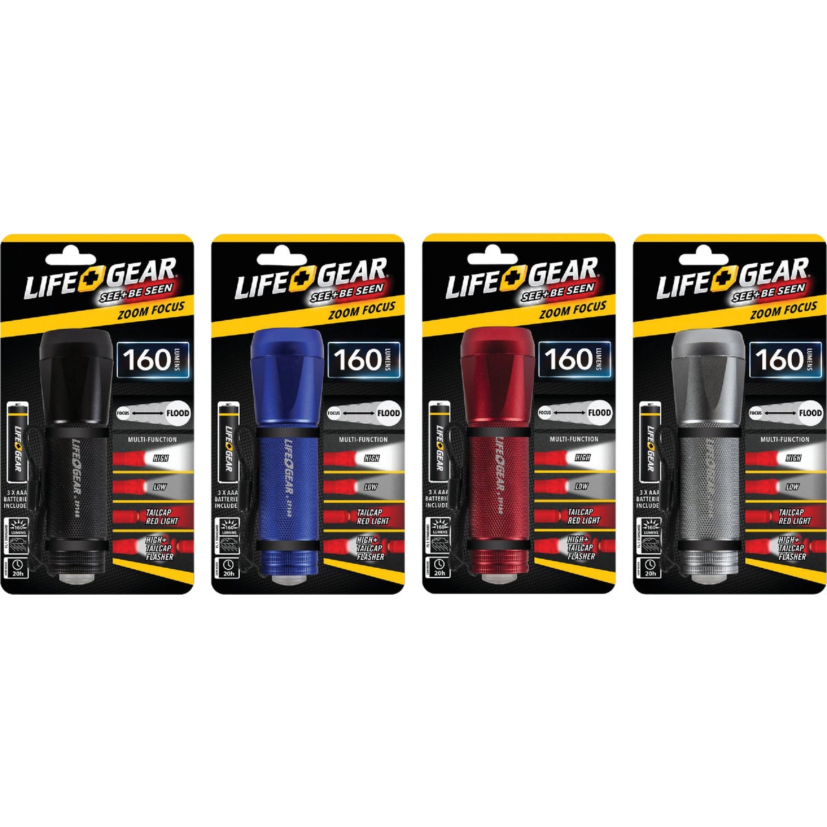 Life Gear Zoom Focus LED Flashlight 801757