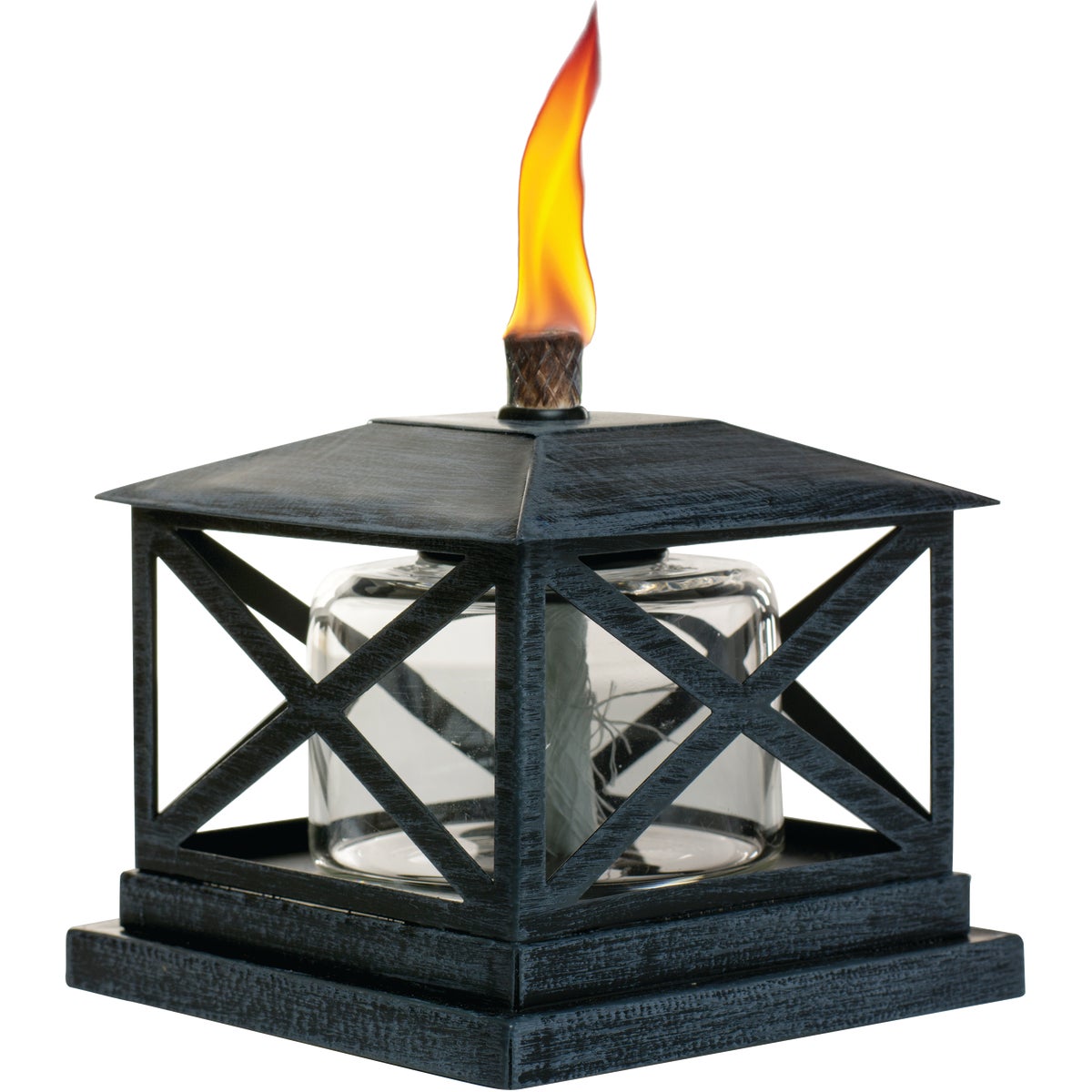 Petite Lantern Table Torch, Metal, 5.5-In.