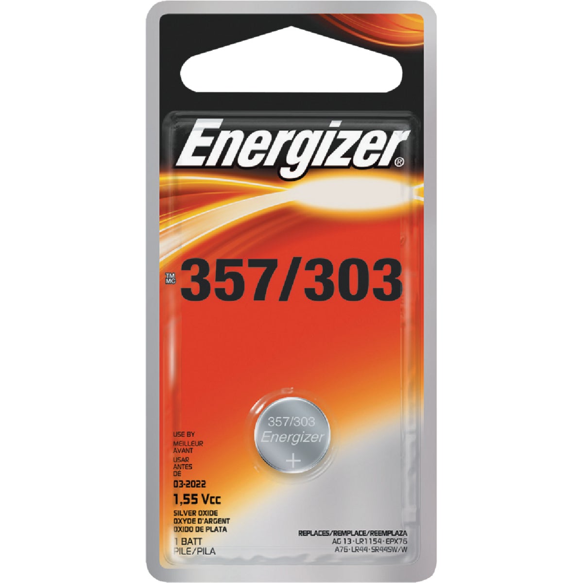 Energizer 357/303 Silver Oxide Button Cell Battery 807850