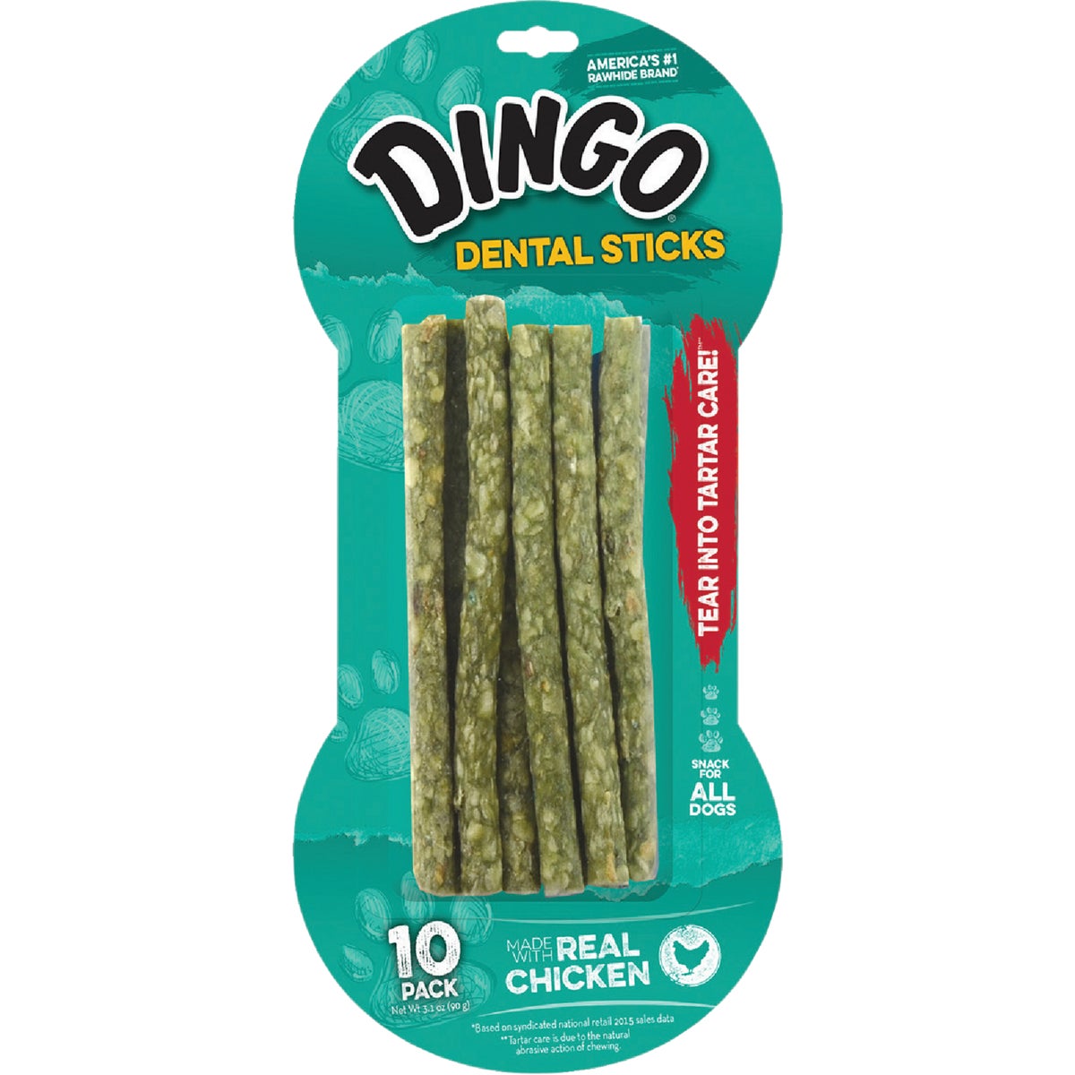 Dingo Dental Munchy Rawhide Chew Stix 809334