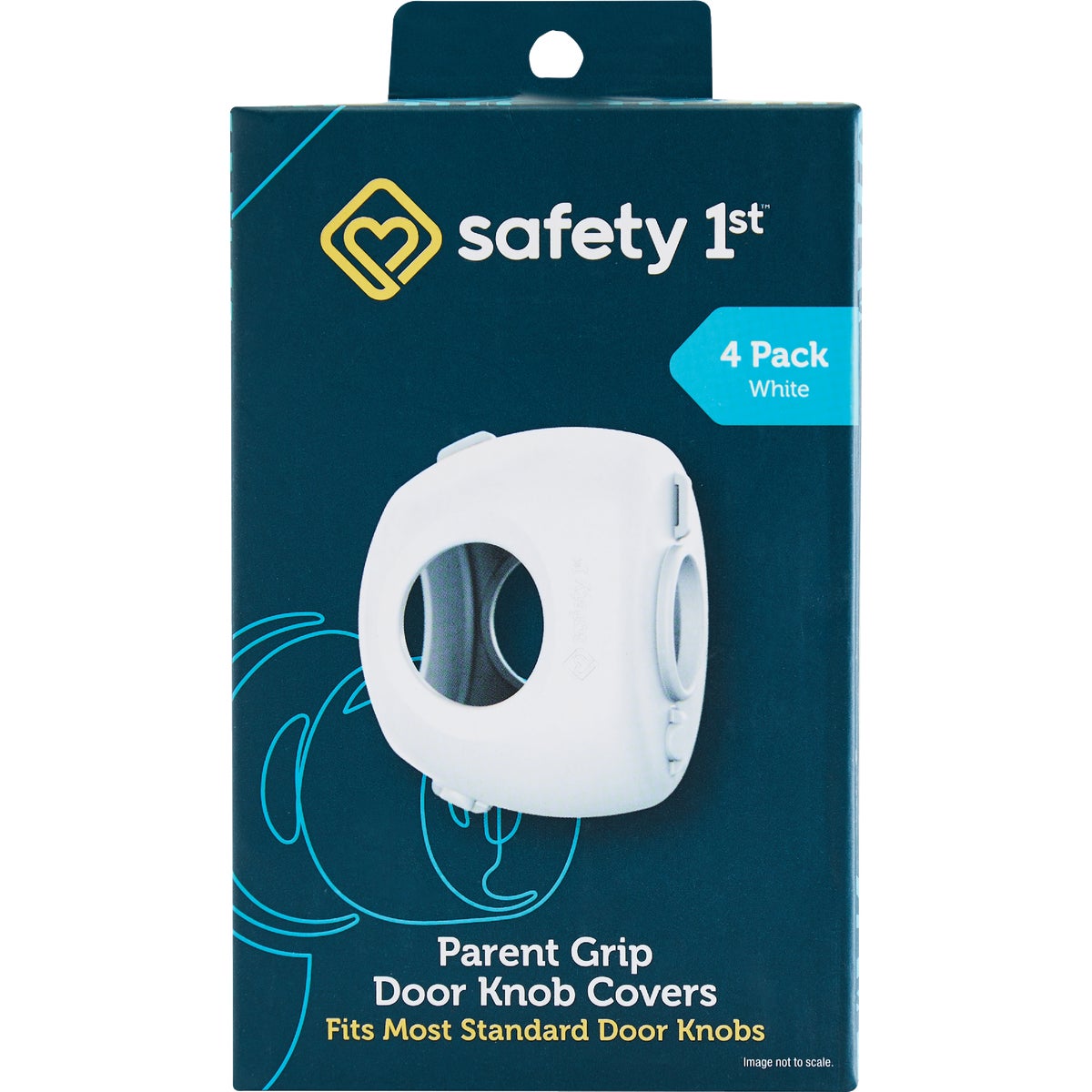 Safety 1st Grip n' Twist Snap-On White Door Knob Cover (4-Pack)