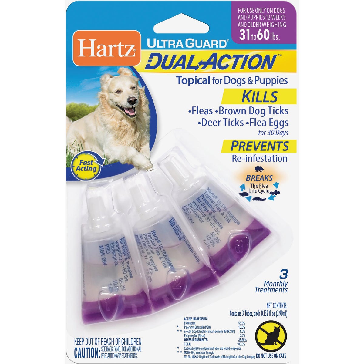 Hartz UltraGuard Dual Action Flea & Tick Treatment For Dogs & Puppies 811759