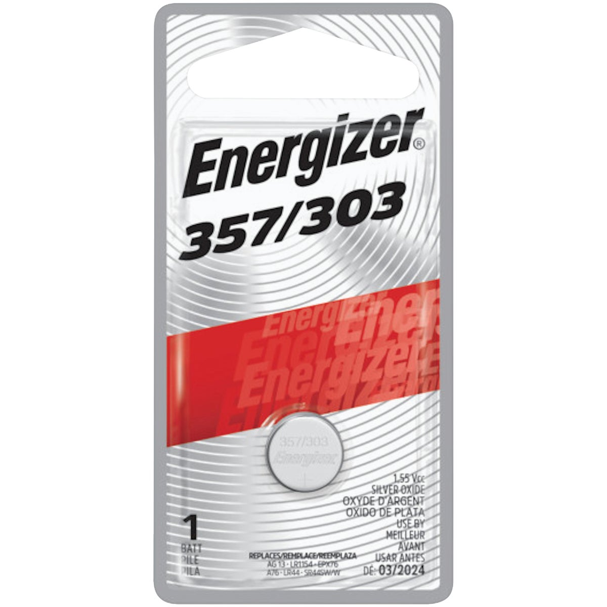 Energizer 357/303 Silver Oxide Button Cell Battery 818038