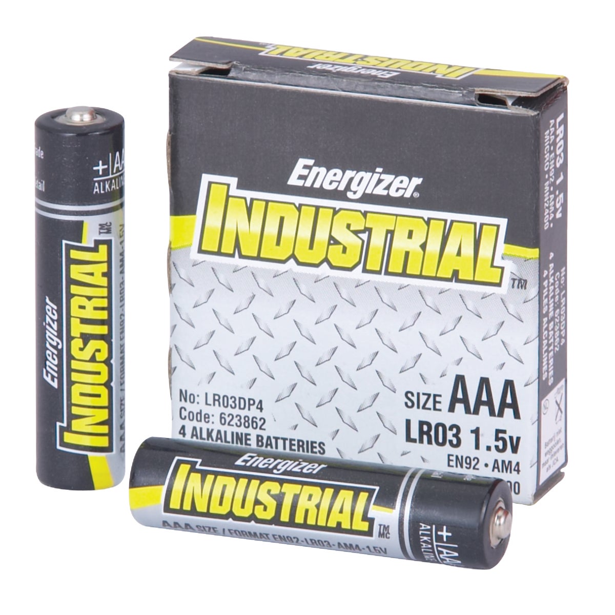 Energizer Industrial AAA Alkaline Battery (4-Pack) 825166