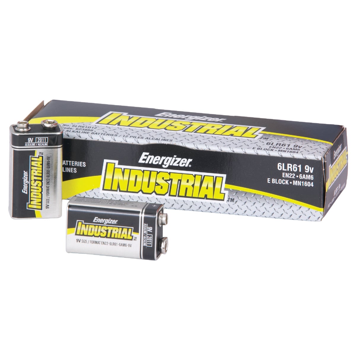 Energizer Industrial 9V Alkaline Battery (12-Pack) 825247