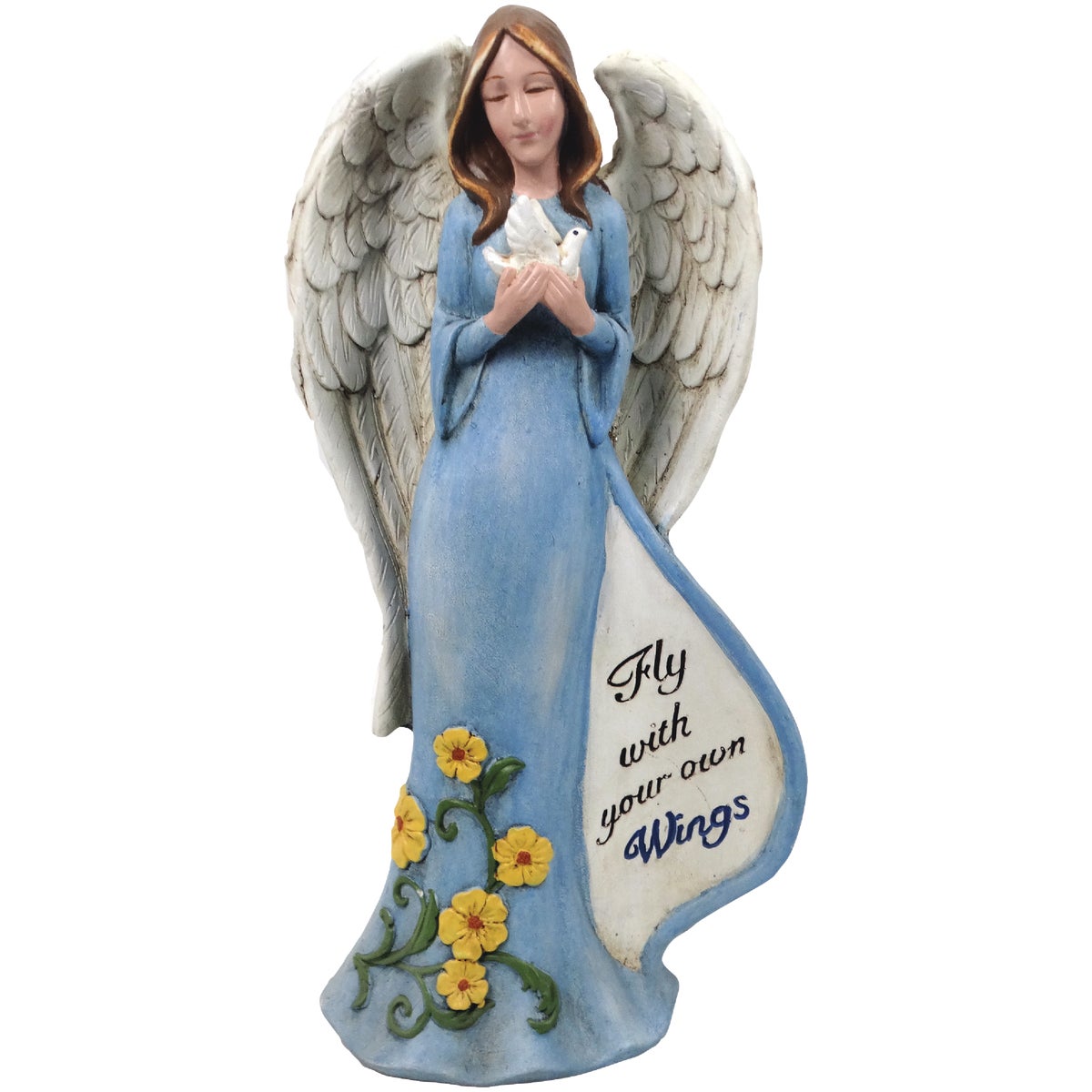 18" BLU ANGEL STATUE