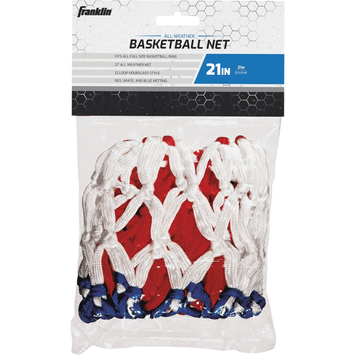 Franklin Hourglass Red, White, & Blue All Weather Basketball Net 825575