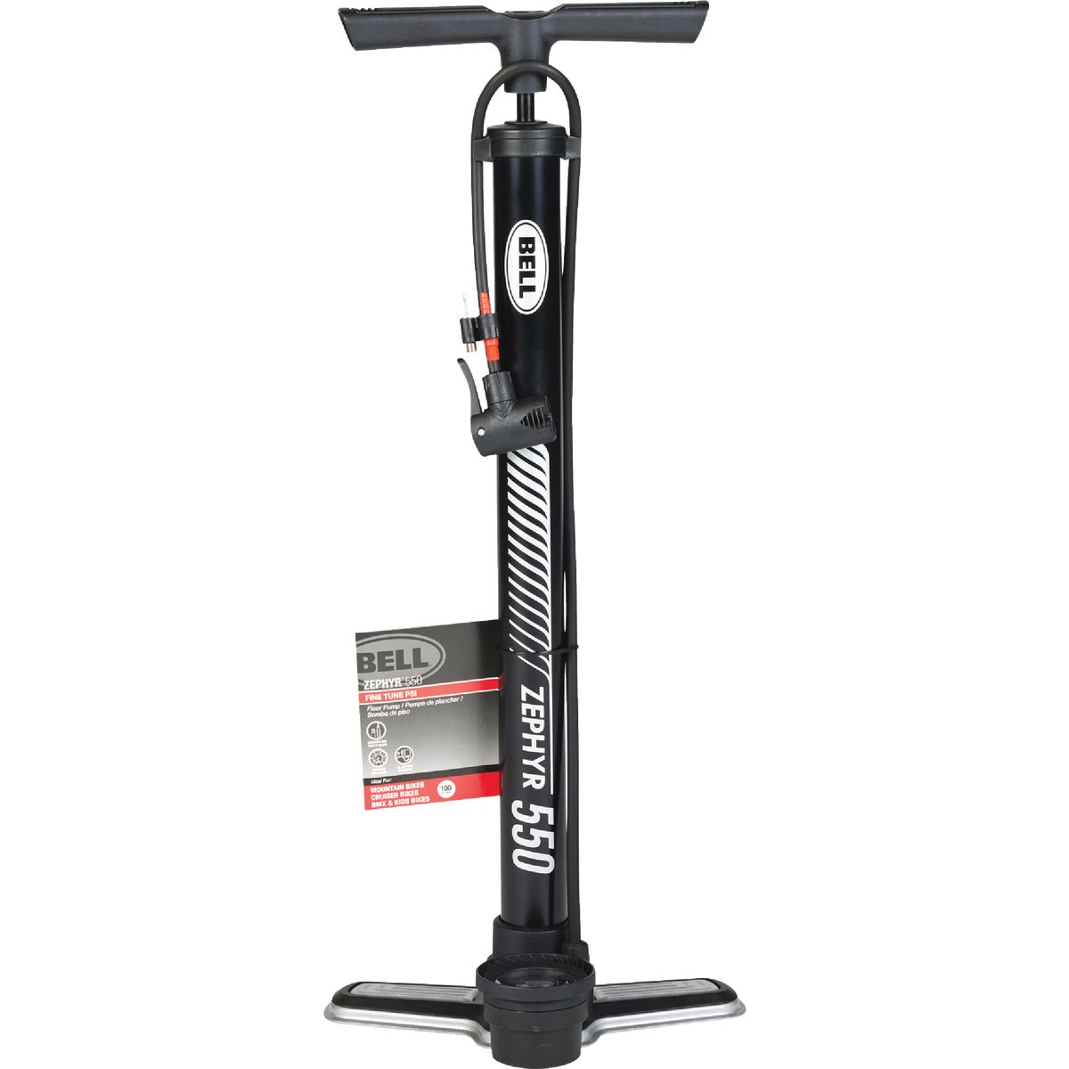 FLOOR PUMP W/PRES GAUGE