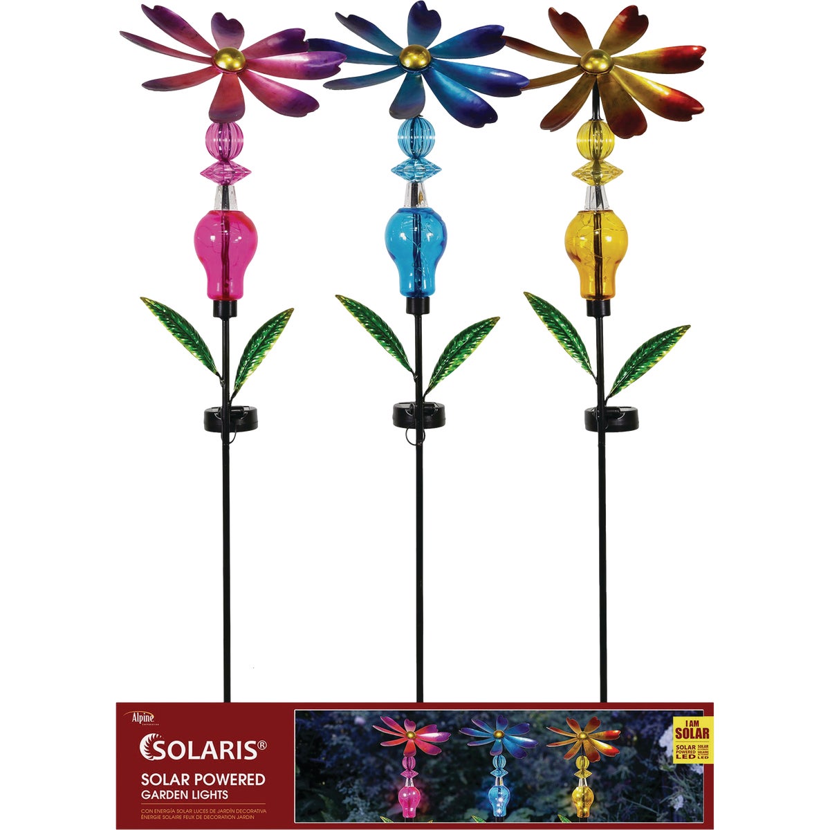 SOLAR SPIN FLORAL STAKE