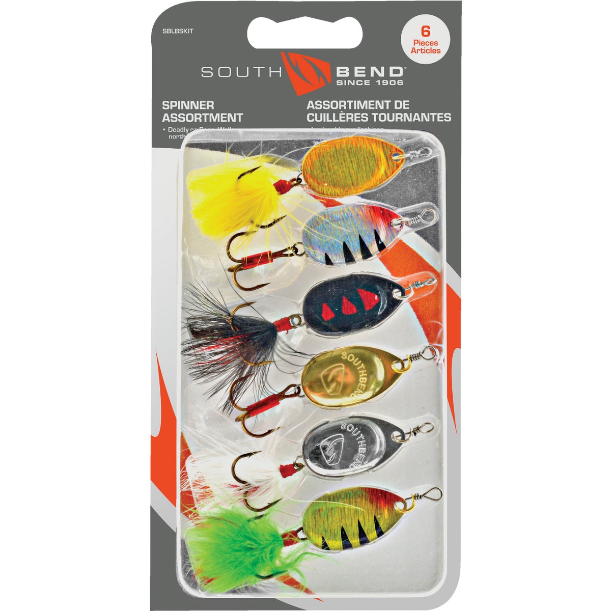 SouthBend 6-Piece Spinner Fishing Lure Kit 833495