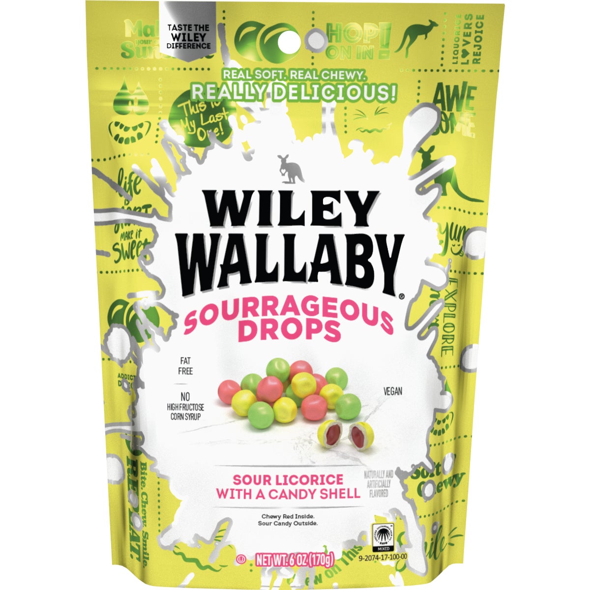 6OZ WALLABY SOUR DROPS