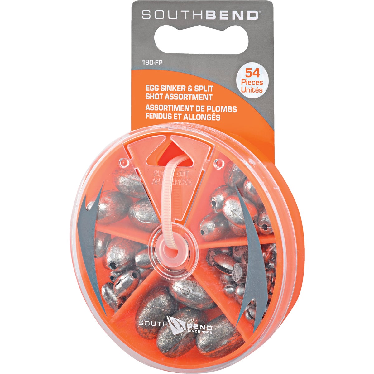 SouthBend 54-Piece Egg & Split Shot Sinker Kit Assortment 834246