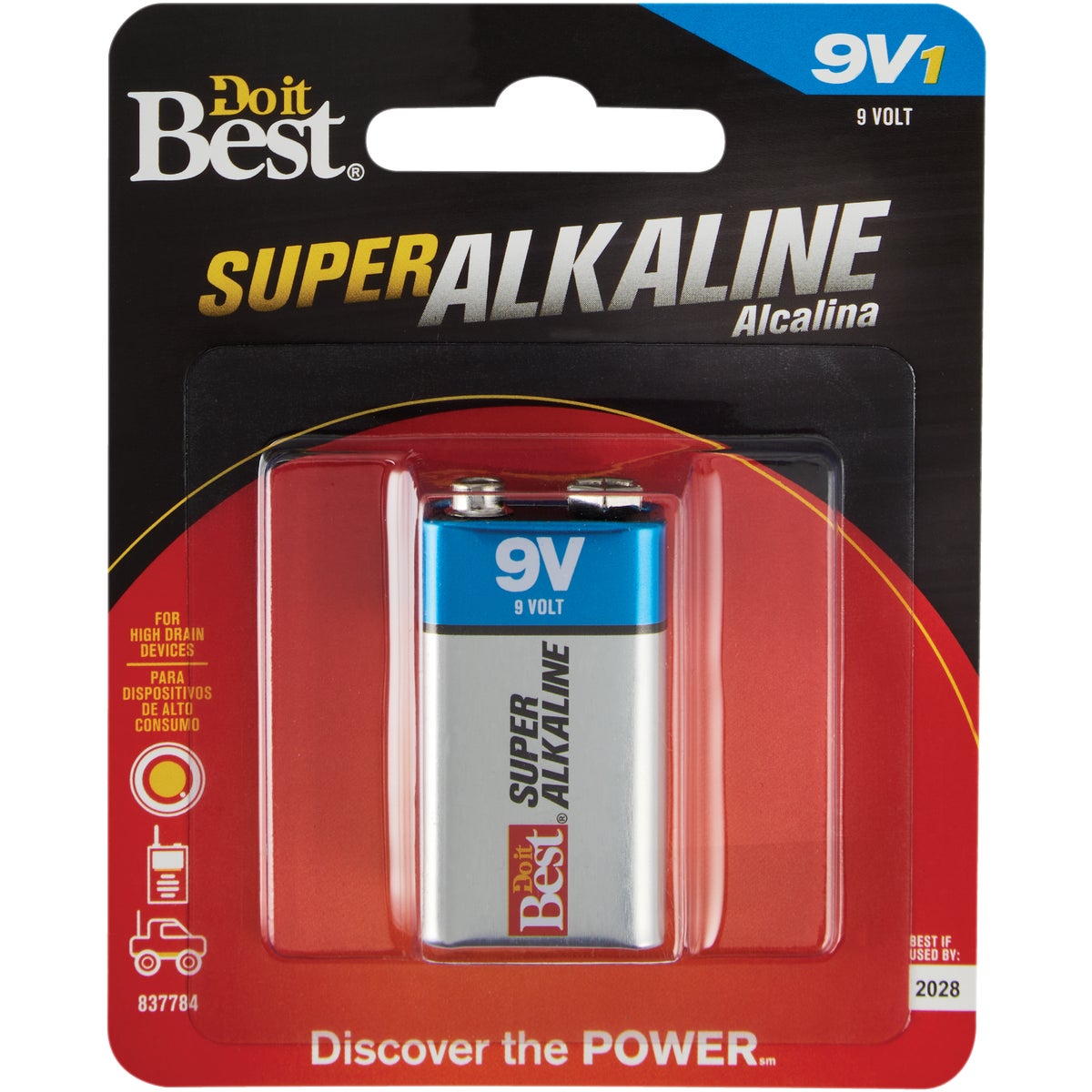 Do it Best 9V Alkaline Battery 837784