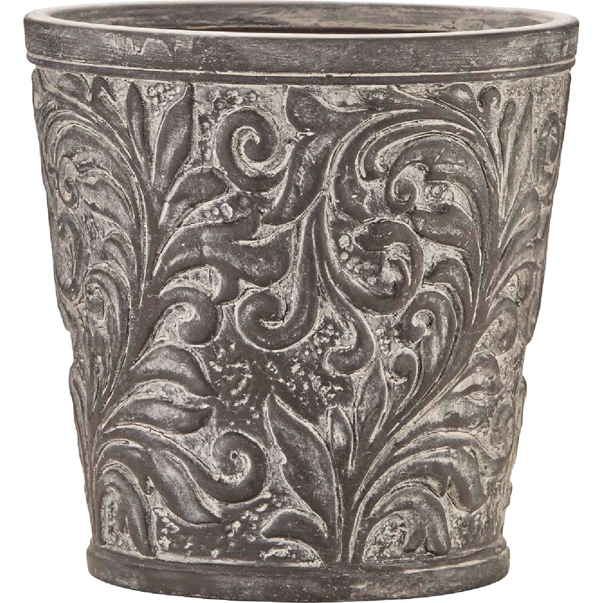 Southern Patio Emma 6 In. Ceramic Gray Planter 846153
