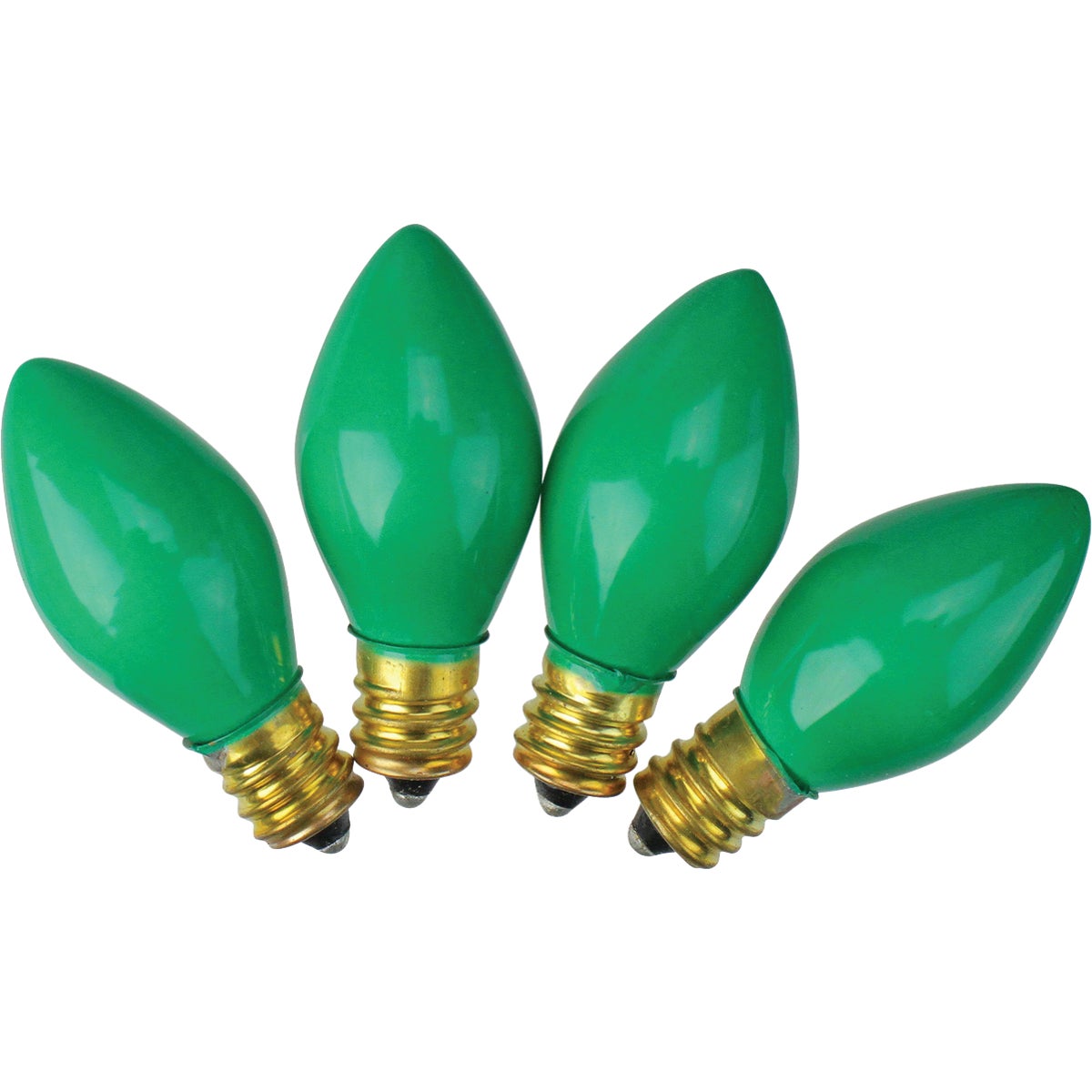 4PK C7 GREEN CERAM BULB