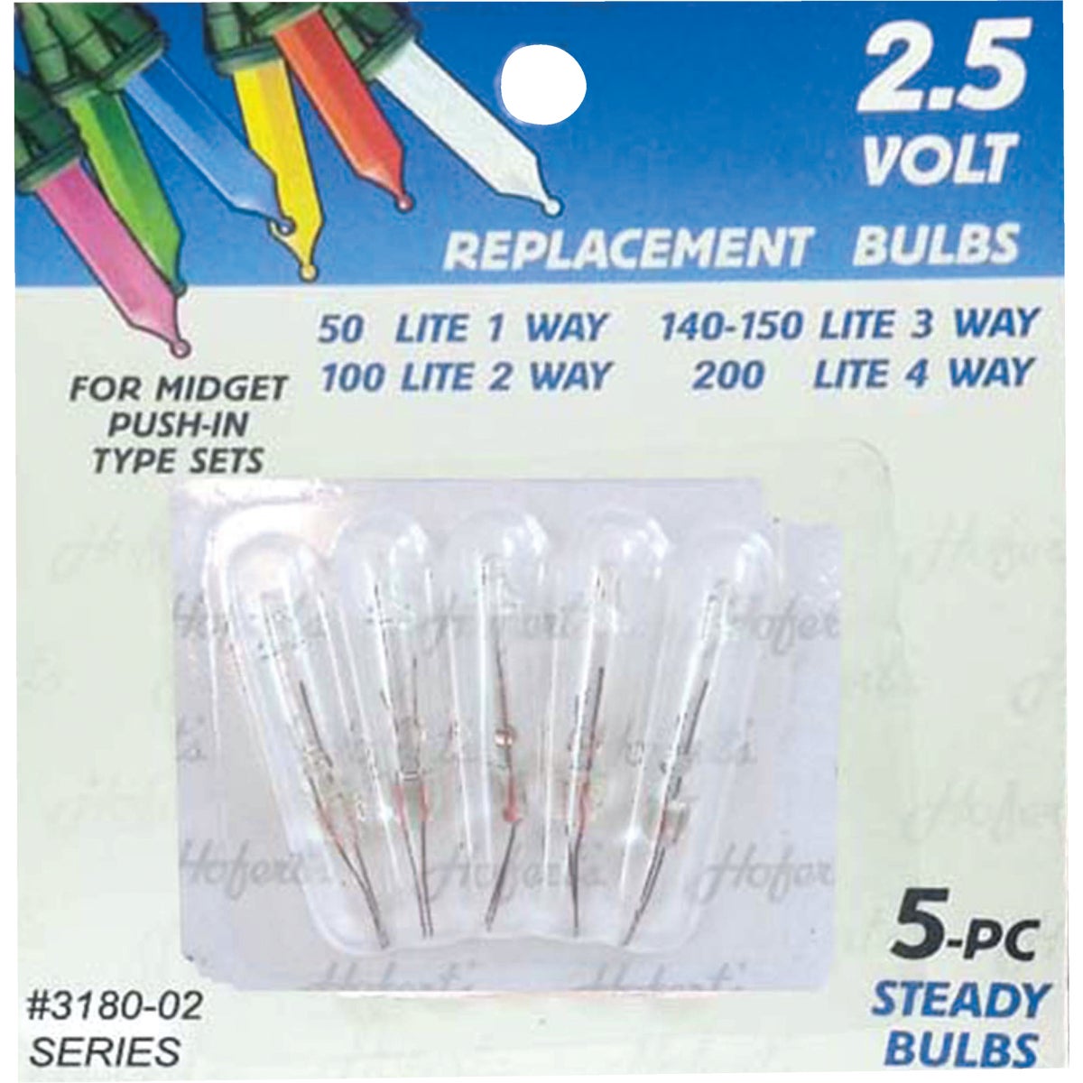 5PK 2.5V CLEAR BULB