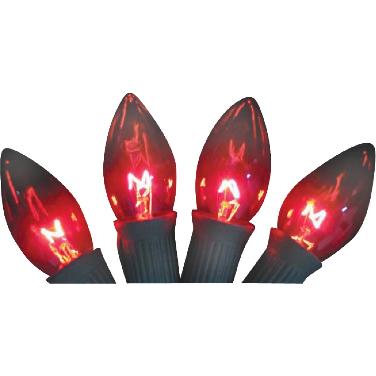 4PK C9 RED TRANS BULB