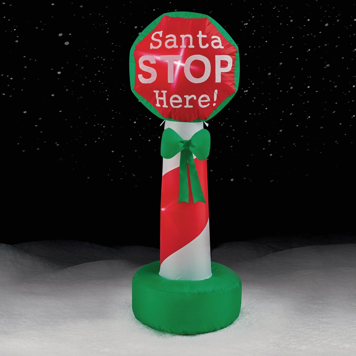 4 INFLT SANTA STOP SIGN