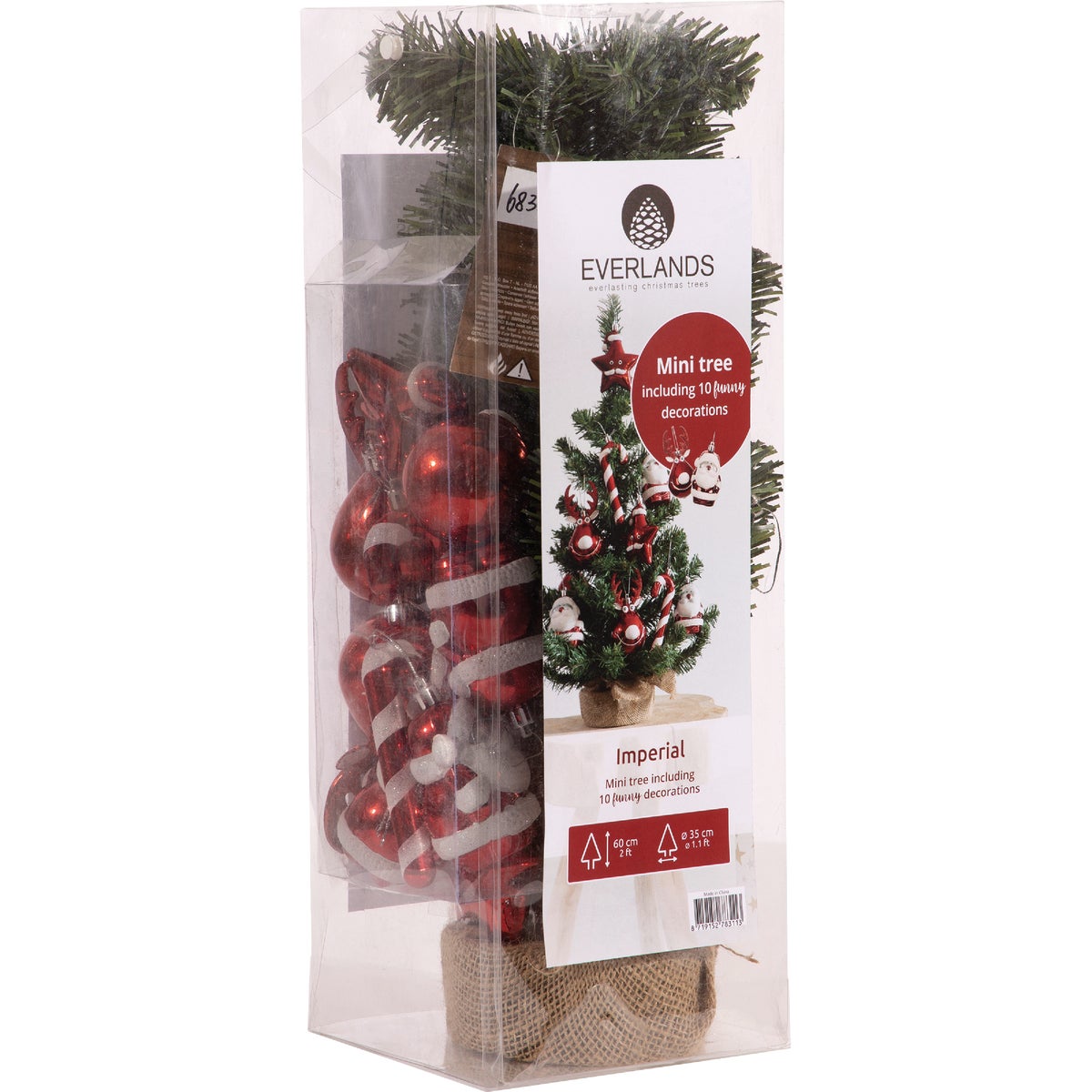 2.5FT GRN/RED MINI TREE