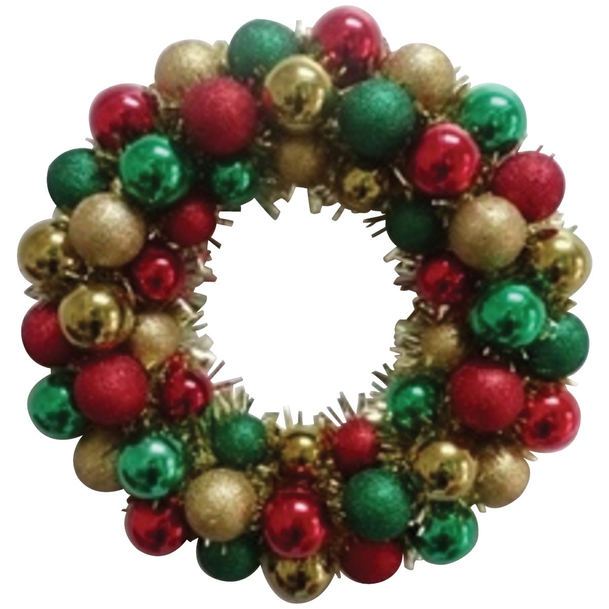 16" RD/GRN/GLD WREATH