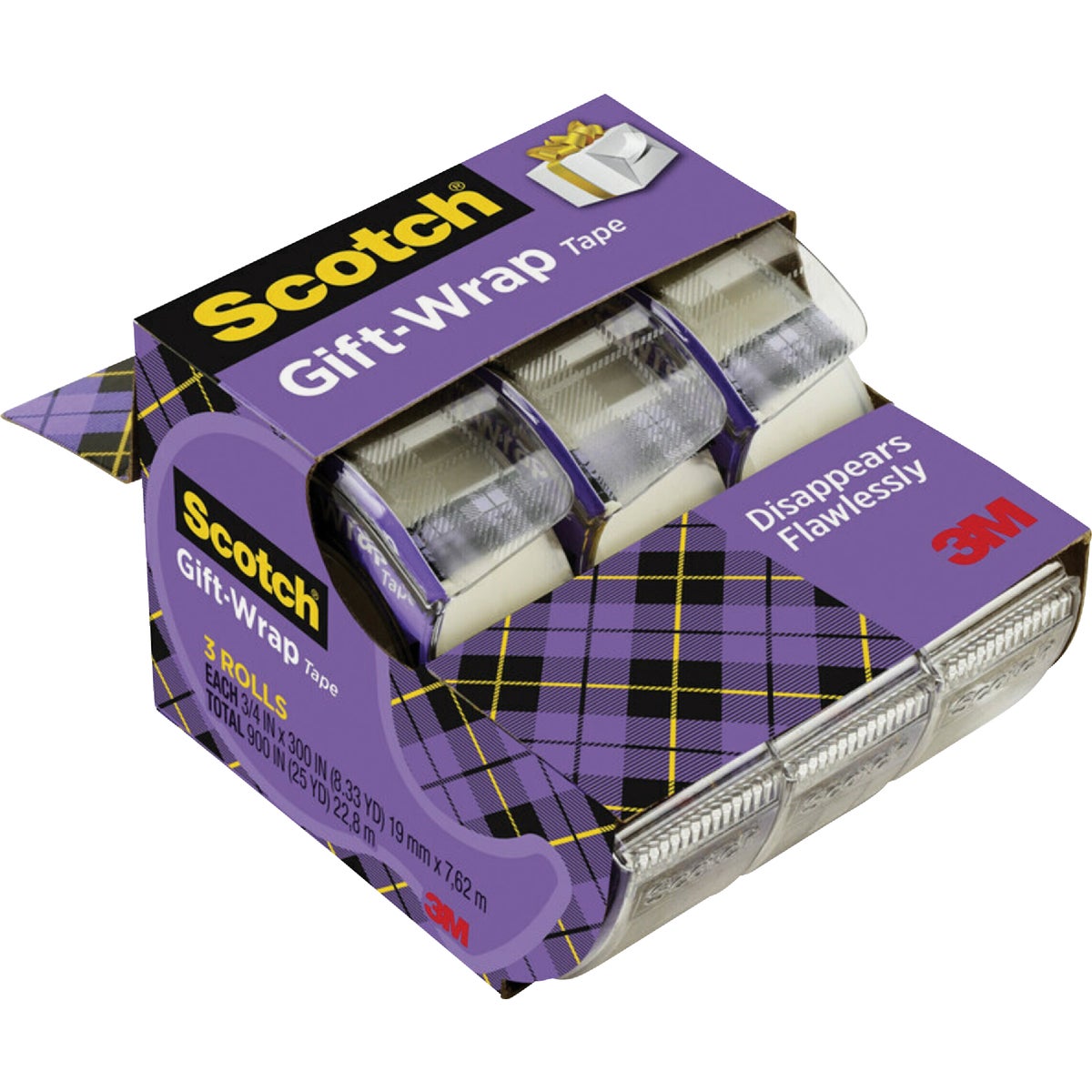 3PK 3/4X300" GIFT TAPE
