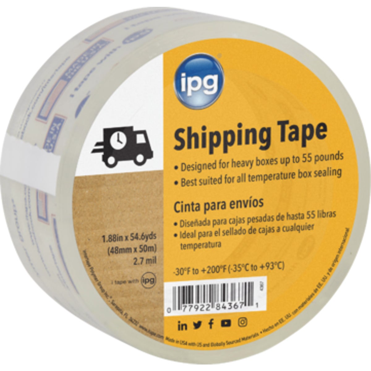 1.87"X55YD CLEAR TAPE