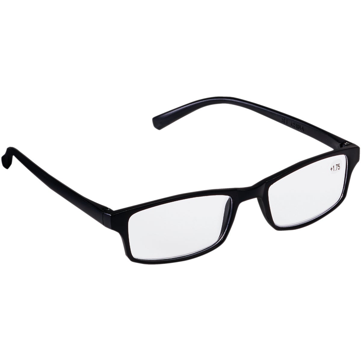 Regent 1.75 Diopter Rectangular Black Plastic Frame Reading Glasses 972917