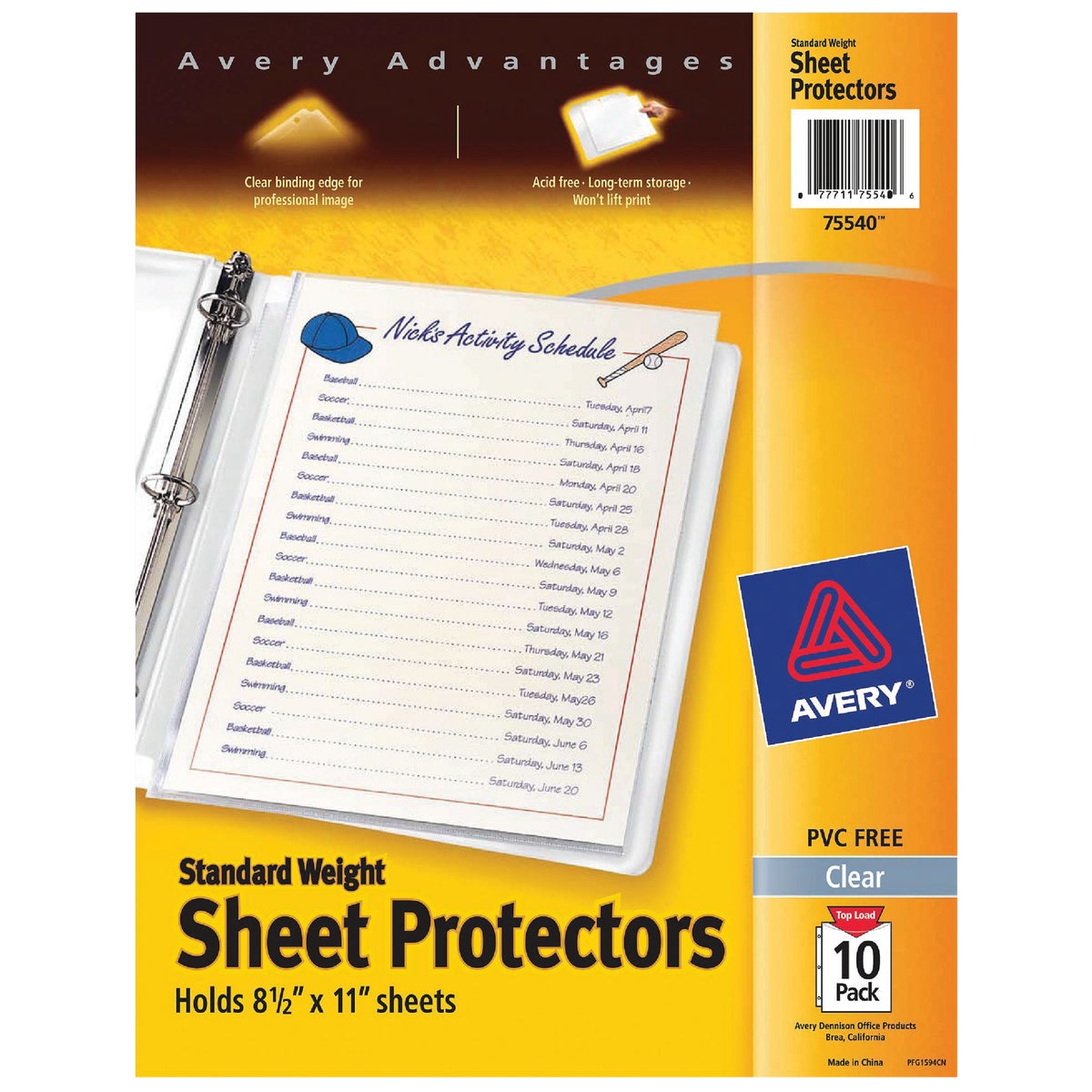 10PK SHEET PROTECTOR