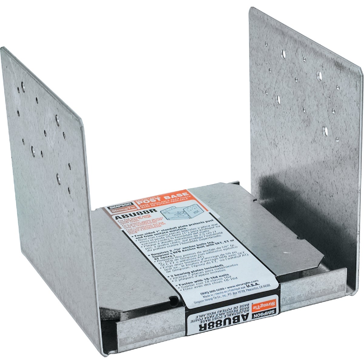 Simpson Strong-Tie 8 In. x 8 In. 14 ga Galvanized ABU Post Base 